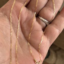 New 10k Solid Gold Chain, 1.3 Gr, 22inches
