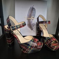 Plaid Pattent Jessica Simpson Heels