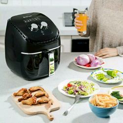 3.5 QT Electric 1300W Hot Air Fryer with Timer& Temperature Control