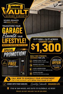 Special on garage cabinets