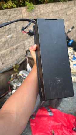 Black Rectangular Electronic Control Box with Wiring