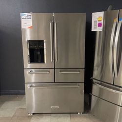 KitchenAid 5 Door French Door Refrigerator With Water Dispenser And Flexzone Drawer  BRC