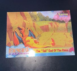 The “Tail” End Of The Race #50 Pikachu Vacation Charizard Art Rare 1999 Holofoil