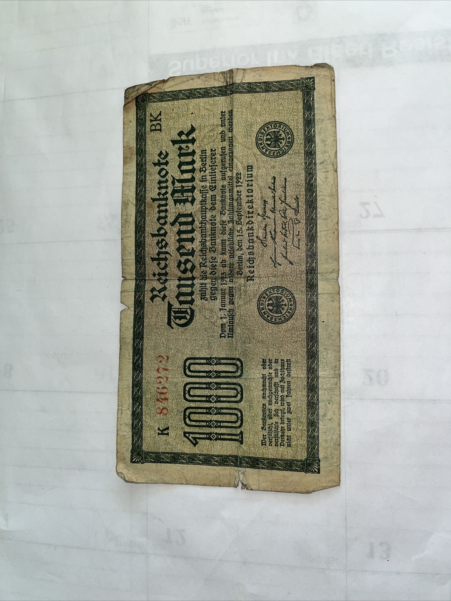 Vintage Berlin Paper Currency