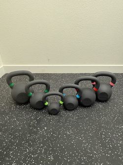NEW 9-53 LBS Kettlebells, 185 LBS Total Kettlebell Set, Home Gym Equipment Weights