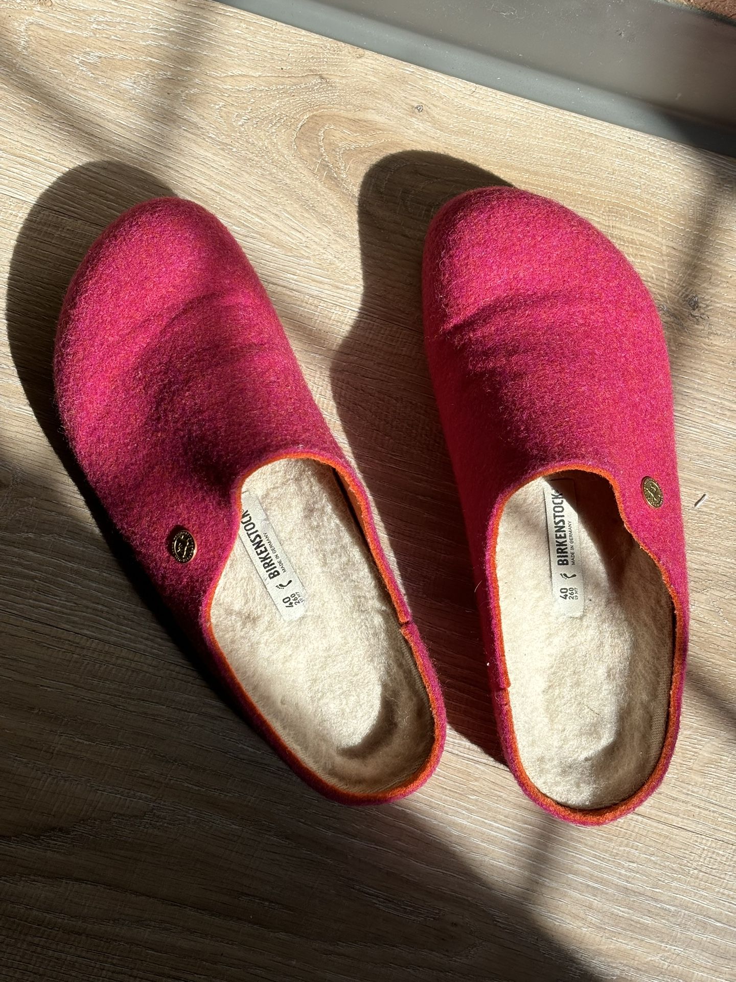 Women’s Wool Pink Birkenstock Shoes OBO