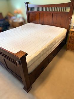 Calif. King Platform Bed & Mattress