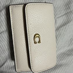 Coach White Trifold Wallet