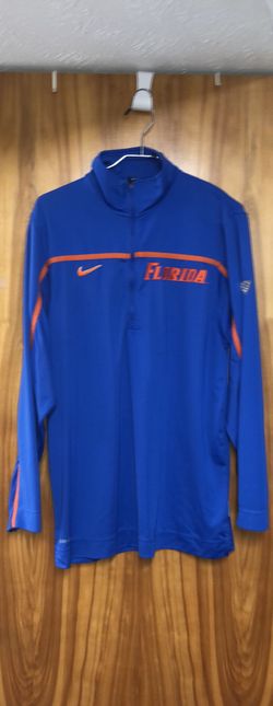 Men’s size MEDIUM Nike Dri-Fit top zip Florida Gators athletic shirt in excellent condition