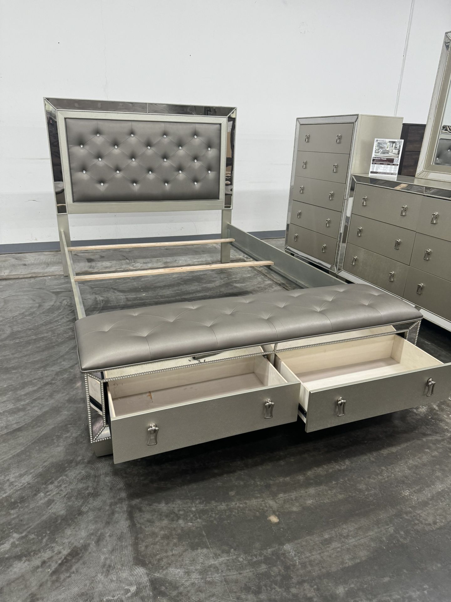Queen Bed Frame With Storage Drawers 