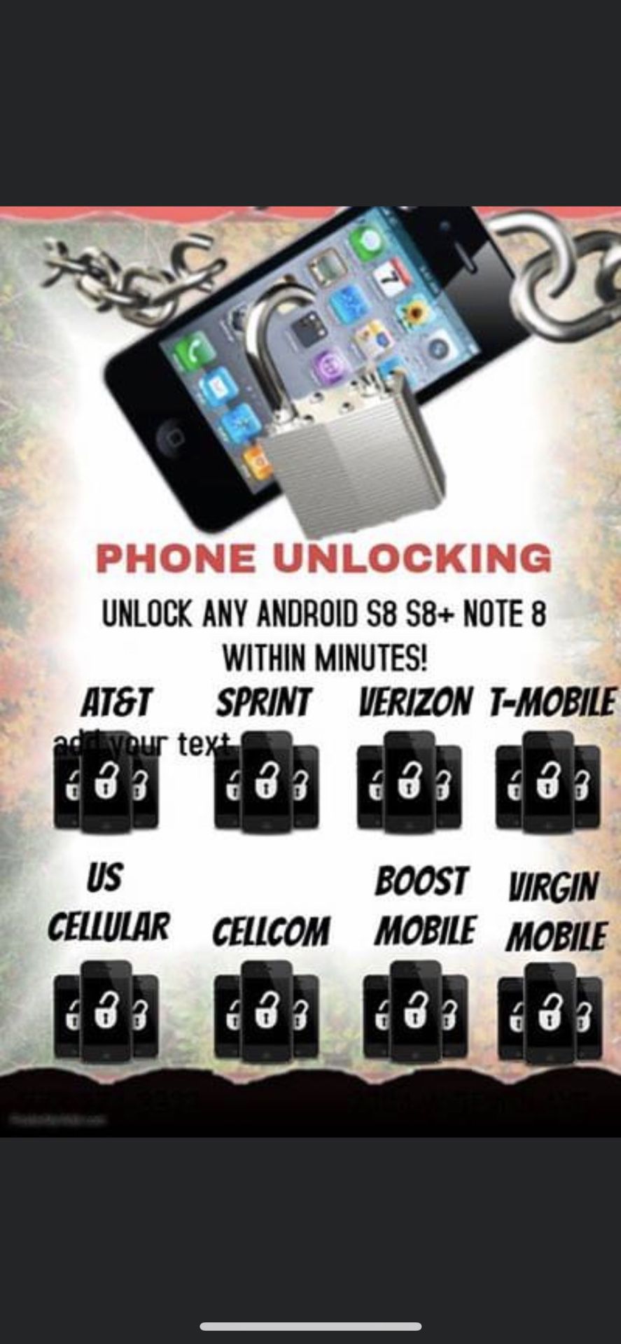 Unlock your Samsung or iphone