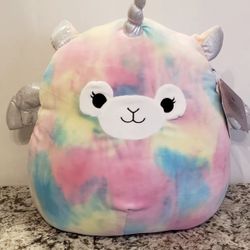 New With Tags Justice Exclusive Large 16" Bo  Squishmallow Squishmallows Llamacorn