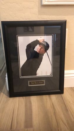 Phil Mickelson Framed Action Photo