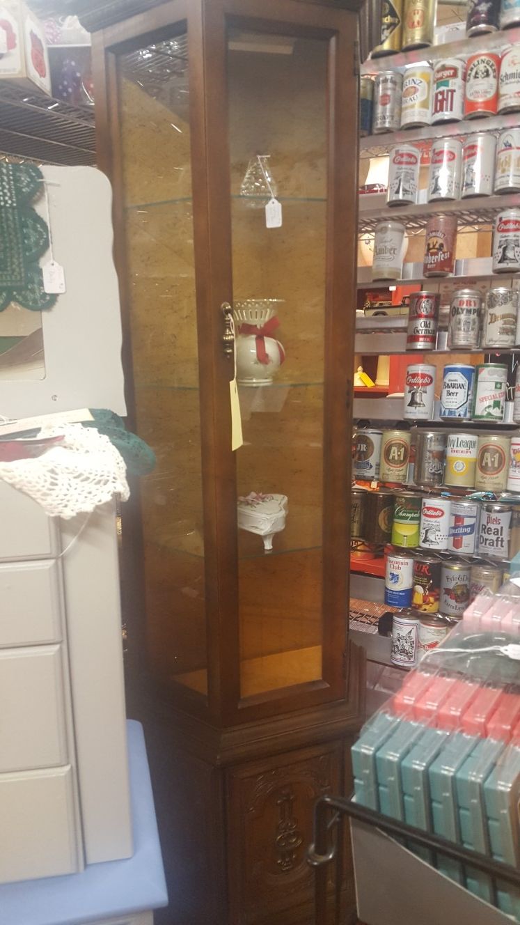 Vintage Curio Cabinet with Light