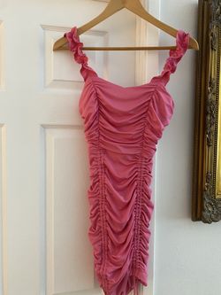 Barbie Pink Ruched Cocktail Dress! 