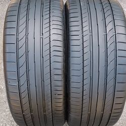 Pair 21 Continental Conti SPORT Contact, 265/35r21 90% Tread Life Conti Silent, 