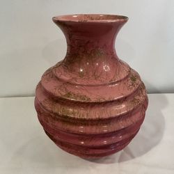Vintage 80s Large Pink Vase