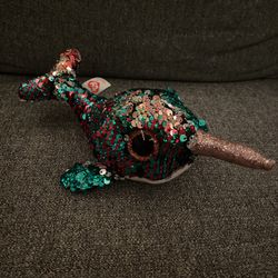 Narwhal Reversible Plushie TY Flippables Stuffed Animal