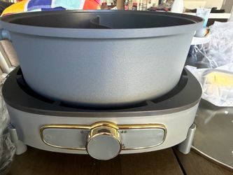 Dezin 6L Hot Pot Electric with Divider, Shabu Shabu Pot with Power Control