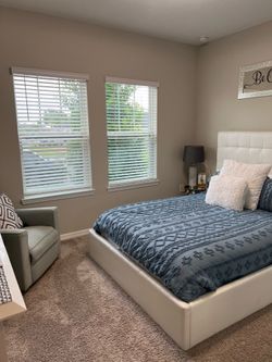 White bed frame