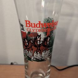 Budweiser Clydesdale Pilsner Beer Glasses 