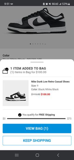 Pandas 🐼 NIKE Black White