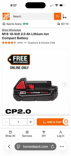 M18 Battery cp2.0 Brand new !!!!