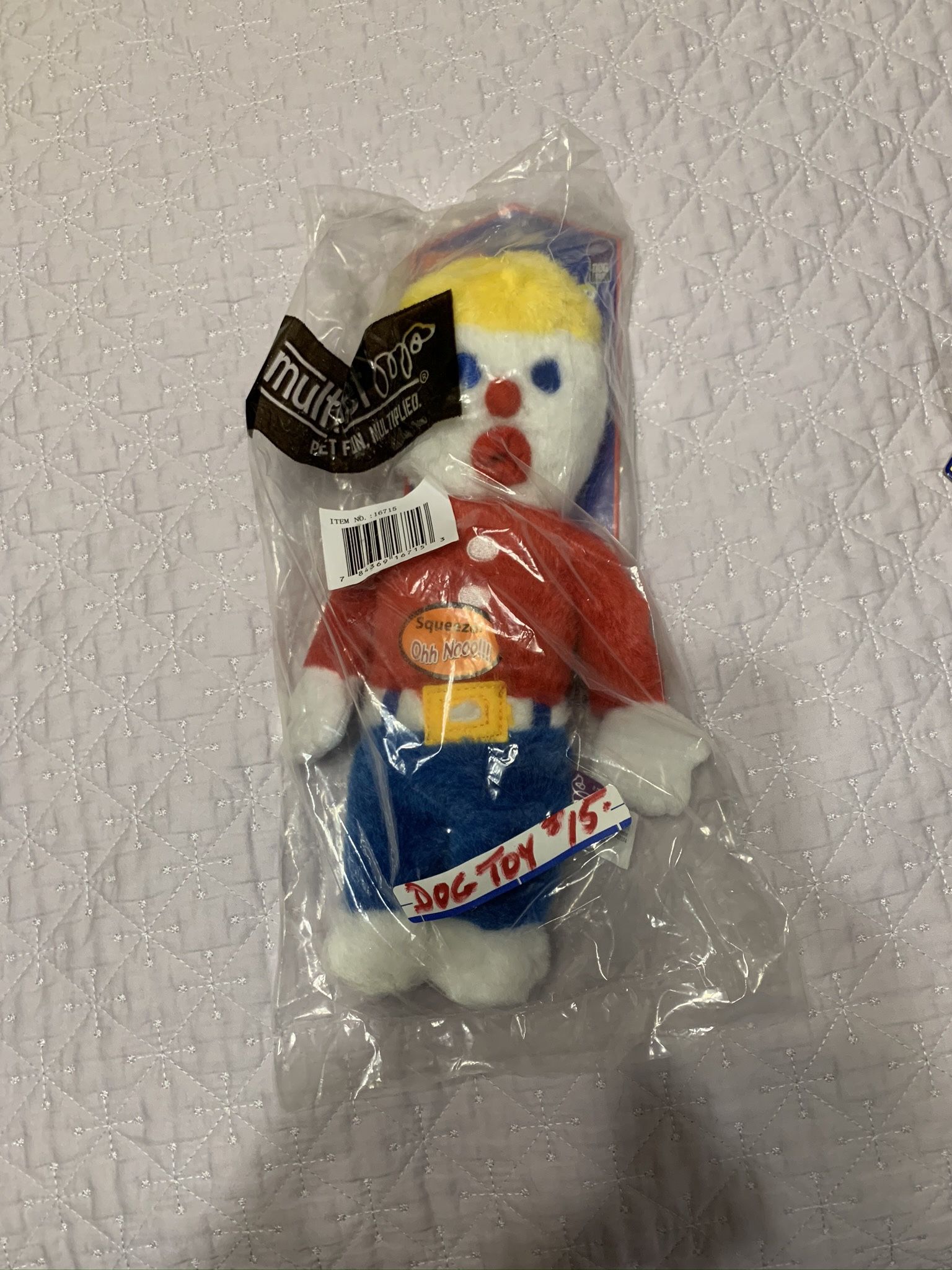 Brand new in original packaging dog toy. Mr. Bill