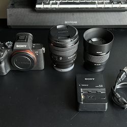 Sony a7iii Mirrorless, 16-35mm f4 PZ, 50mm f1.8 Lens (like new)