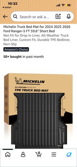 Michelin TPE Truck Bed Mat – Ford Ranger 5FT Short Bed