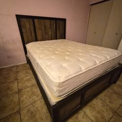 Queen Bed Frame ,Dresser, 2 nightstands For Sale 