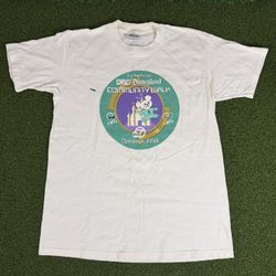 Vintage 1998 Billabong Disneyland Community Walk Shirt Medium White RARE SEE