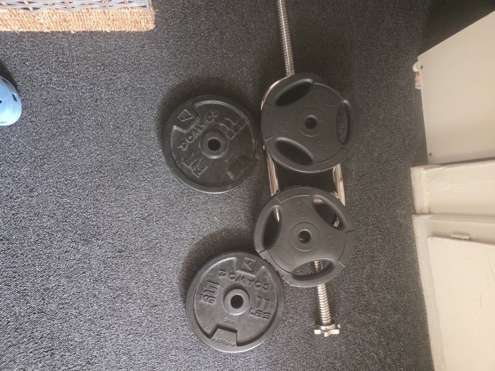 Bar And Weights 4 Plates 5 Lb 5kg