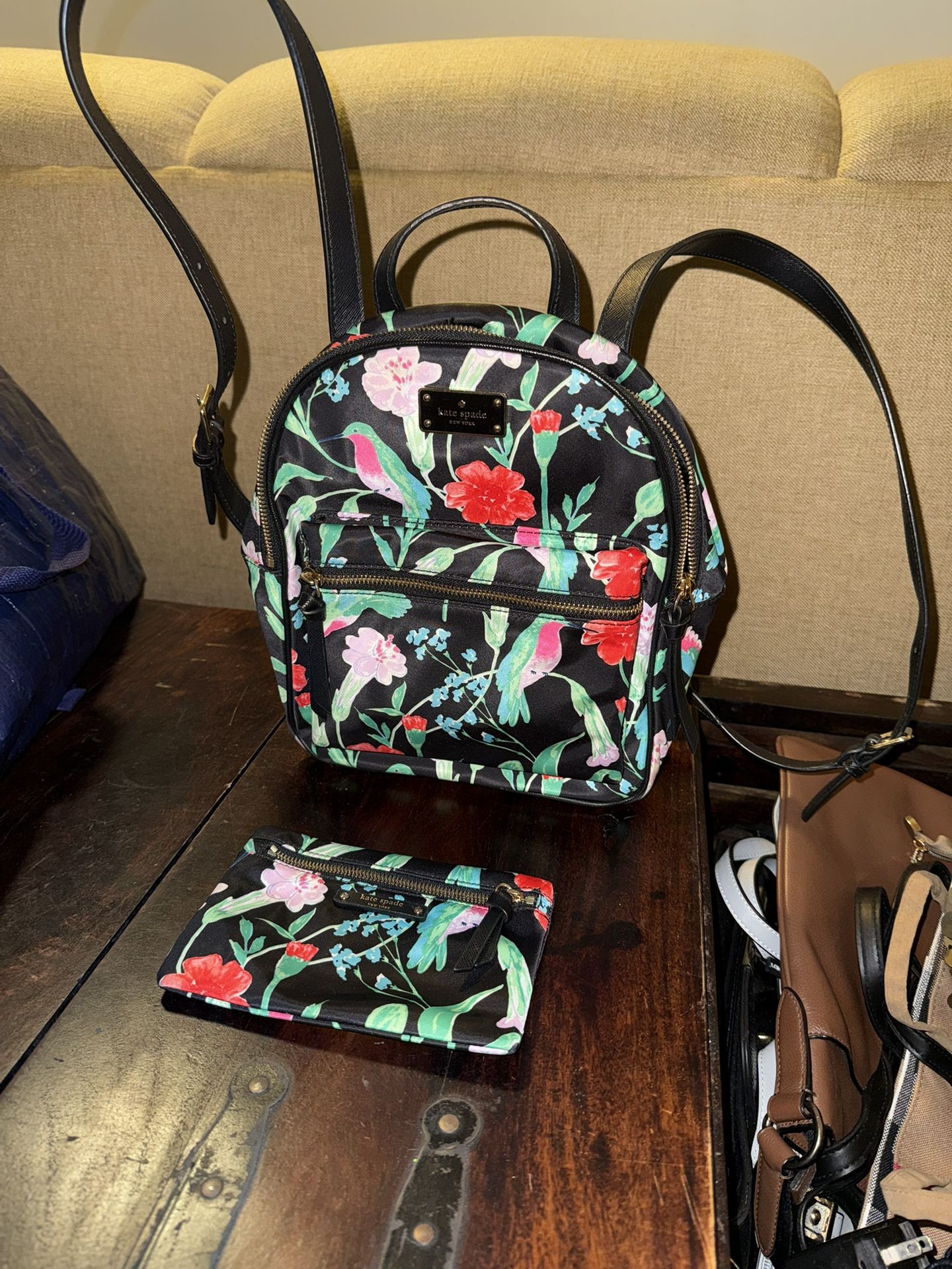 Kate Spade Wilson Road Bradley Hummingbird Floral Backpack