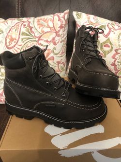 MENS STELL TOE  WORK BOOTS  SIZE 11