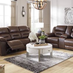 Stoneland Chocolate Reclining Living Room Set ( sectional couch sofa loveseat recliner options