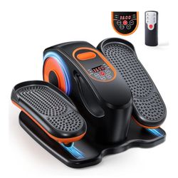 Under Desk Elliptical Machine, Ellipse Leg Exerciser with 15 Adjustable Speed, Quiet & Portable Seated Pedal Exerciser, Ideal for Seniors & Sedentary 