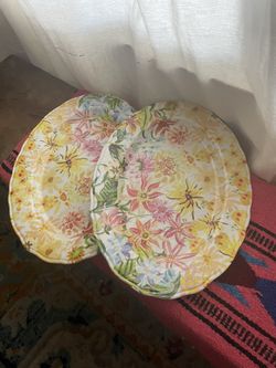 Two New Floral Serving Platters. $8.