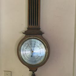 Antique Wall Mounted Thermometer/Barometer