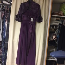 Used once evening dress with jacket size 8-10