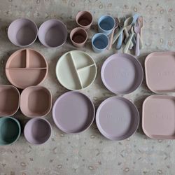 Mushie- Plates, Bowls, Cups & Utensils