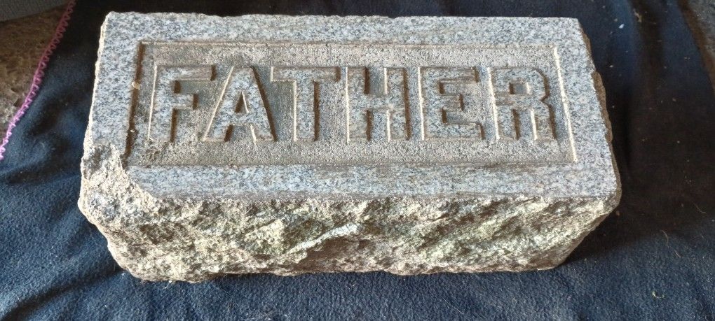 Halloween Props- Real 'Father' Granite Headstone