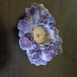 Amethyst Crystal Candle Holder