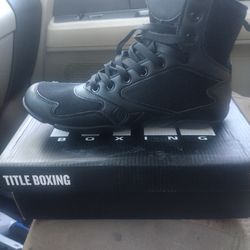 Title Charged Boxing Shoes and boxing shorts