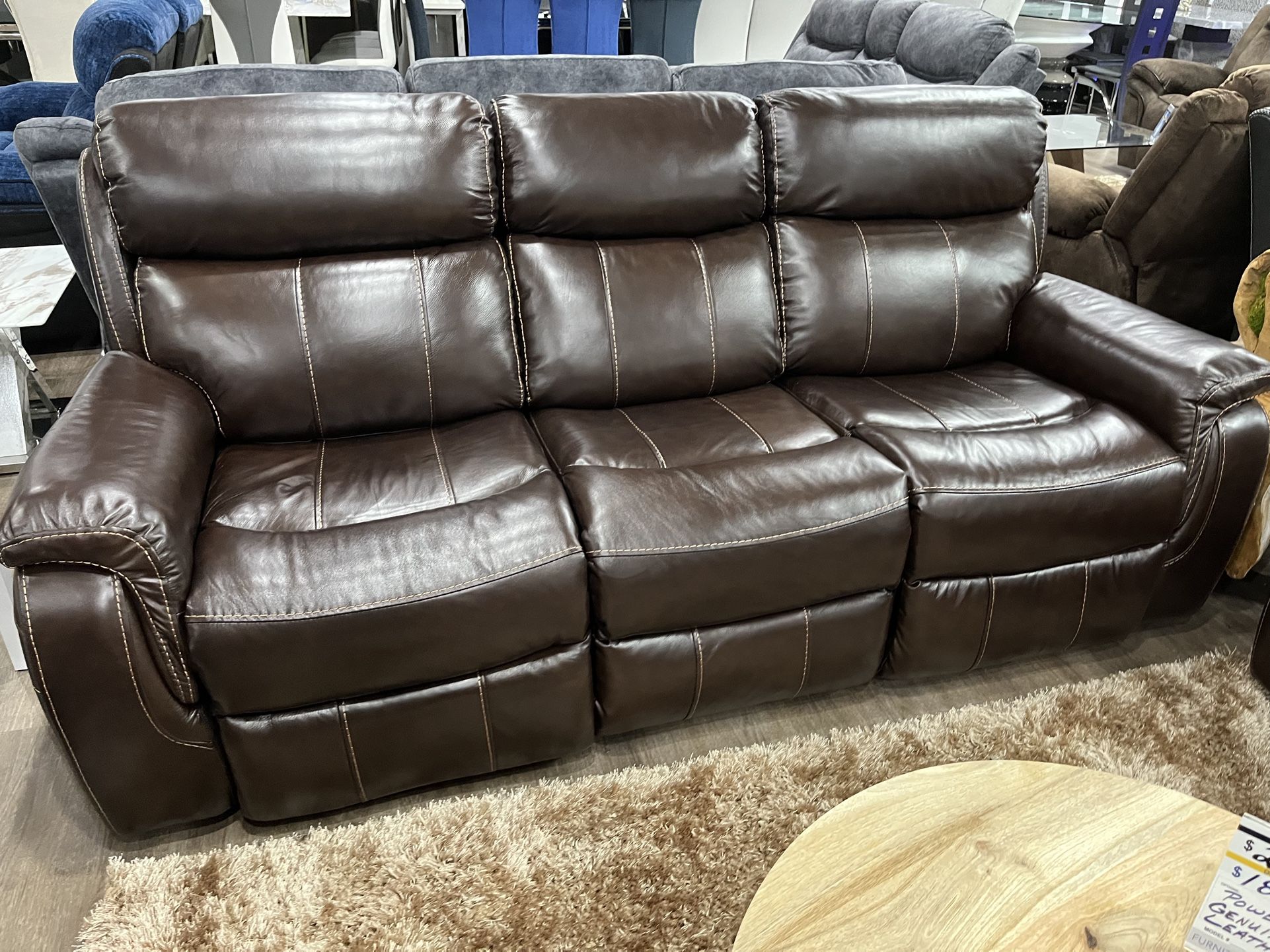 REAL LEATHER POWER RECLINING SOFA & LOVESEAT LIVING ROOM SET ON SALE OFFER ENDS 11/30/25!!!***