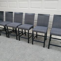6 outdoor patio counter height bar stools