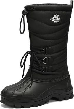 NEW Size 13 Men Insulated Winter Snow Boots Waterproof Non-Slip Outdoor Hiking Athletic Warm Fur Boot Comfortable Casual Cold-Weather