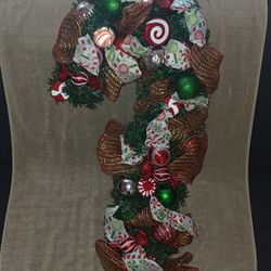 Custom Candy Cane Wreath