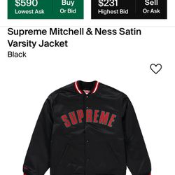 Supreme X Mitchell & Ness Satin Jacket 