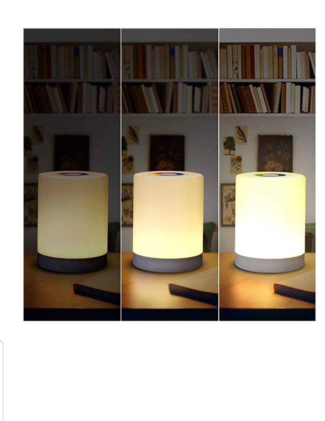 Night Light, LED Table Lamp with Touch Control - Warm White Light & Color Changing